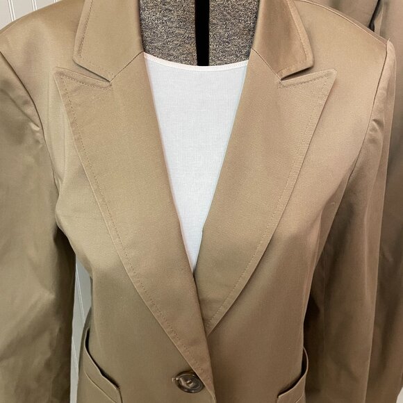 Quintessential Tan Suit with jacket and pants, Kasper Size 12 - Picture 4 of 15